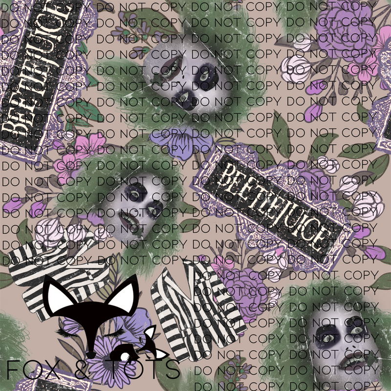 Floral Beetlejuice Fabric