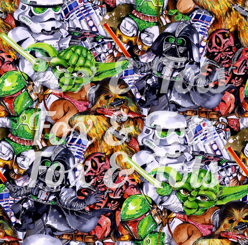 Sketchy Star Wars SMALL SCALE Fabric