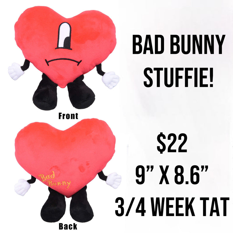 Bad bunny Stuffie pre order 3-4 week tat