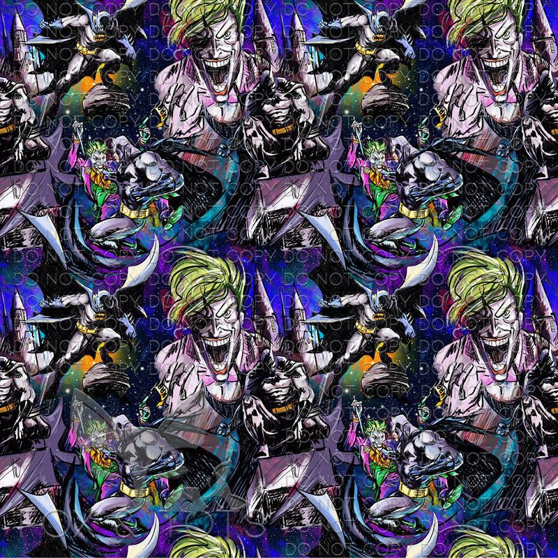 Batman Joker Sketch Fabric