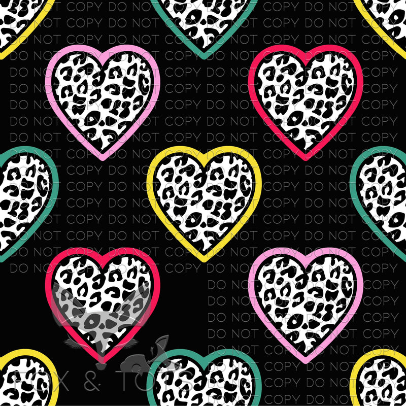 Leopard Hearts Fabric
