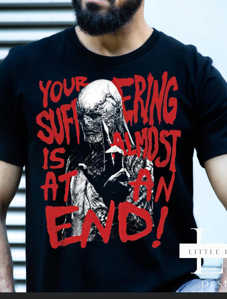Stranger Vecna suffering Pre Order tee as pictured (1.5 week TAT)