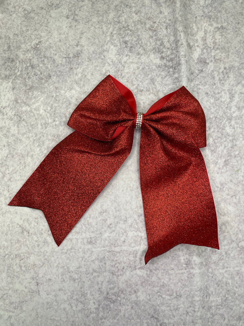RED GLITTER bow RTS