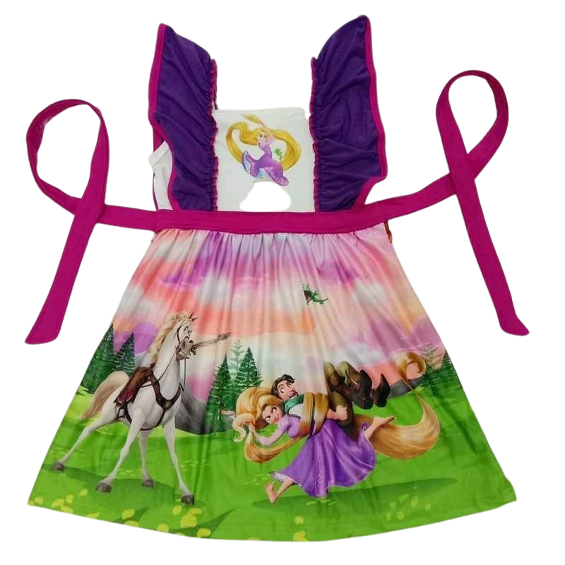 Pre order Rapunzel Ruffle Party dress 2-3 week tat