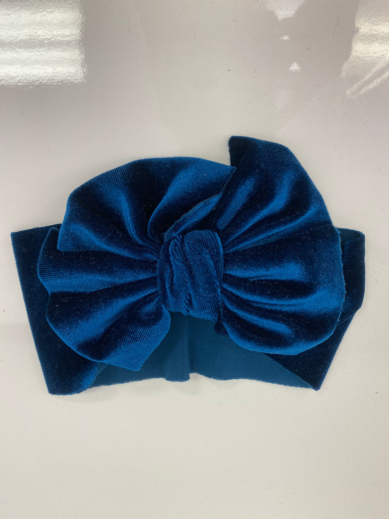 Velvet head wrap with bows RTS