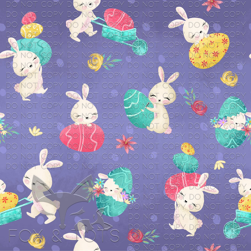Purple Bunny Fabric