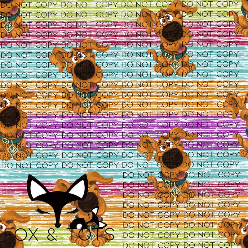 Sketched Scooby Fabric