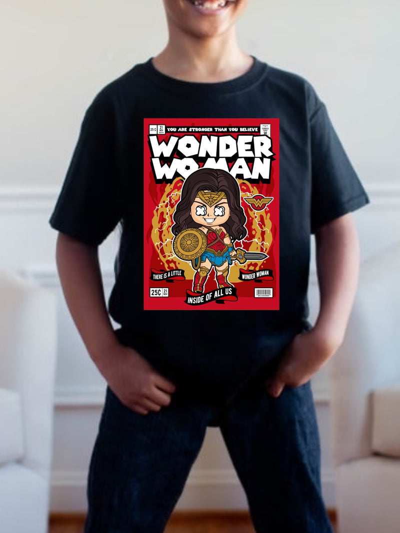 Pre order WONDERWOMAN POP tee (tee as pictured ) 1.5 week -2 week Tat