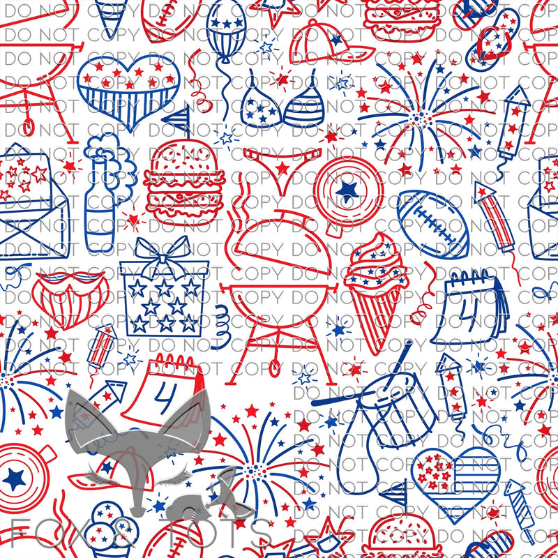 Patriotic Summer Fabric