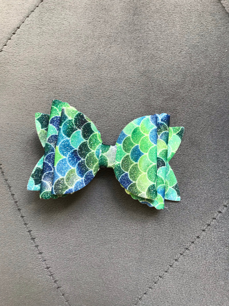 Small Mermaid Bow Green/Blue