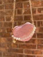 HEART PURSE WITH PEARLS -RTS