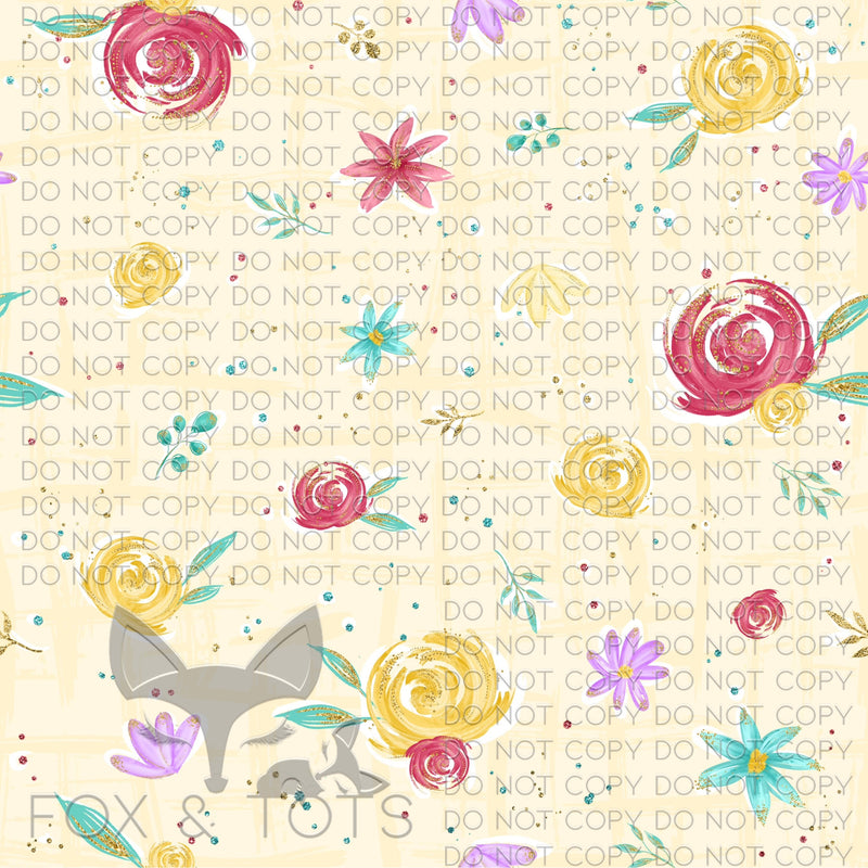 Yellow Floral Fabric