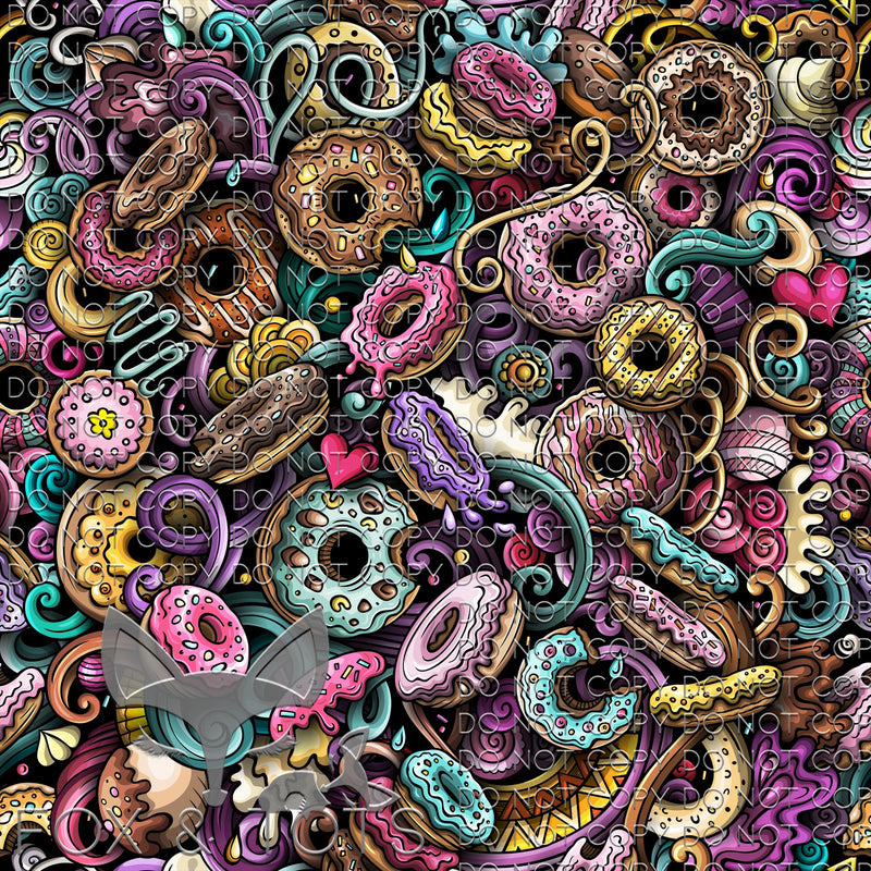 Sketch Doughnuts Fabric