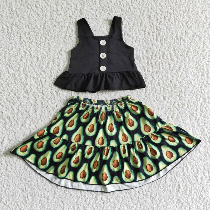 PREORDER 2 piece avocado skirt
