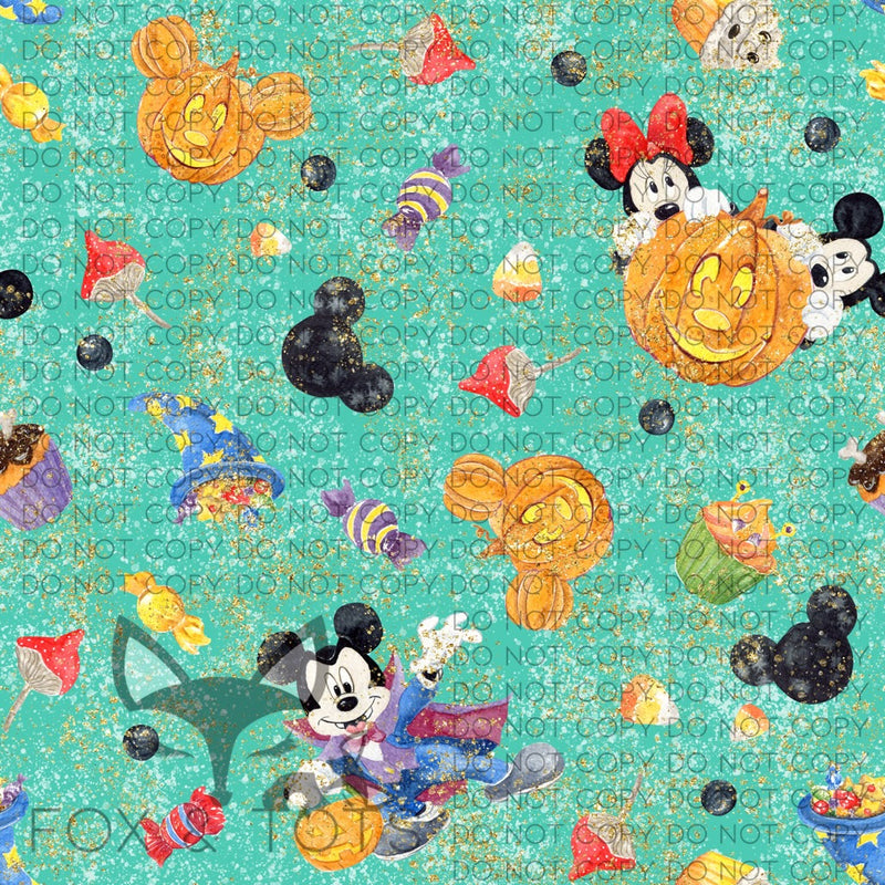 Halloween Vampire Mouse Fabric