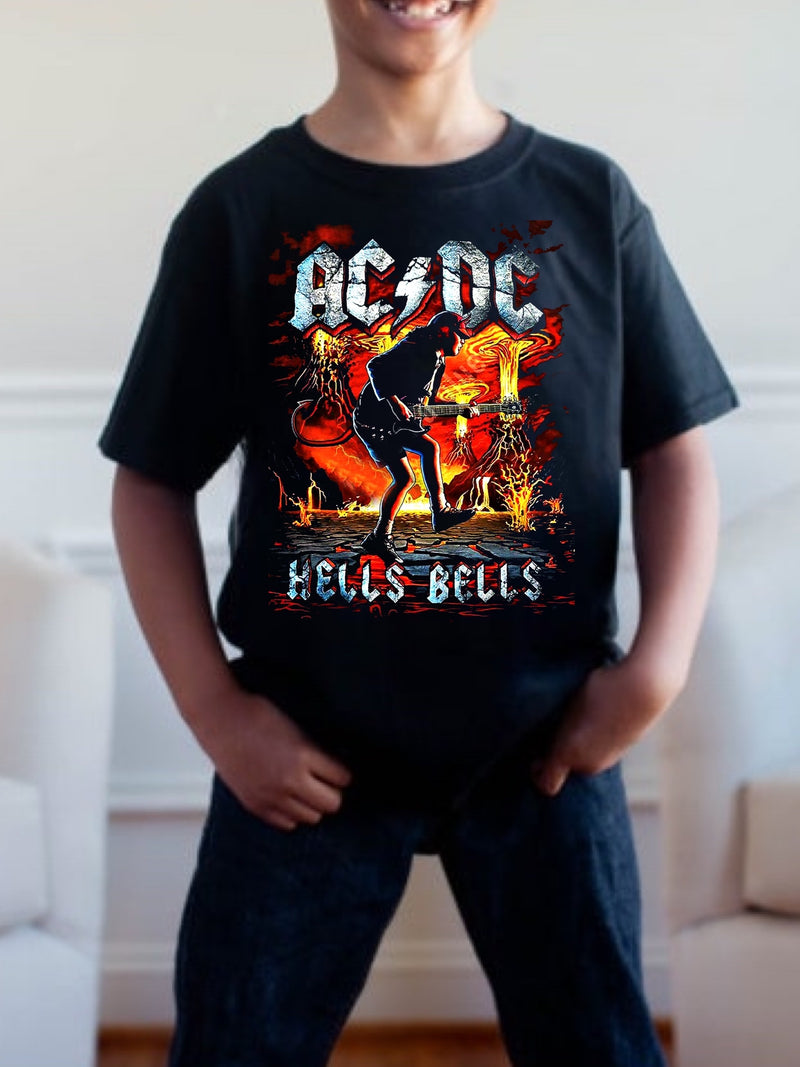 Pre order ACDC HELLS BELLS BAND tee (tee as pictured ) 1.5 week -2 week Tat