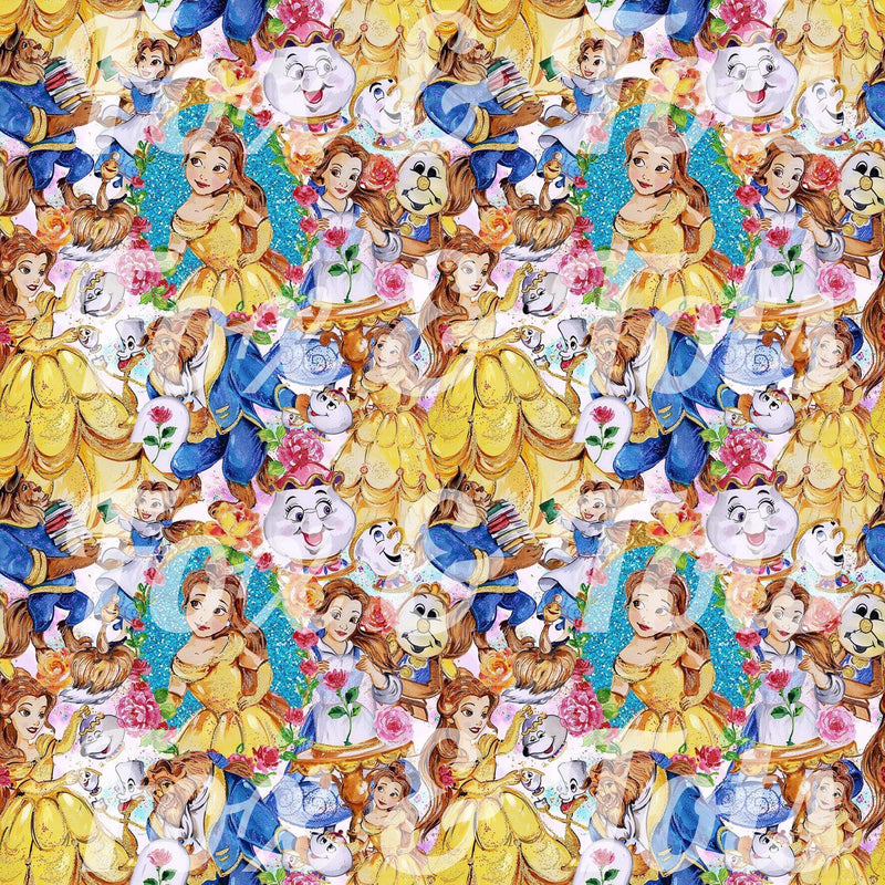 Beauty and the Beast SMALL SCALE Fabric