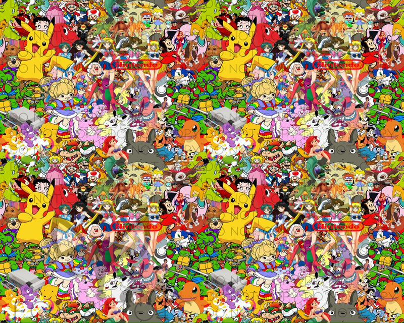 Old School Toons Fabric