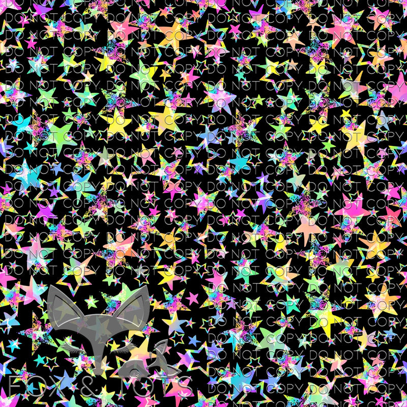 Rainbow Stars Fabric