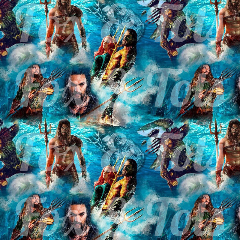 Aquaman SMALL SCALE Fabric