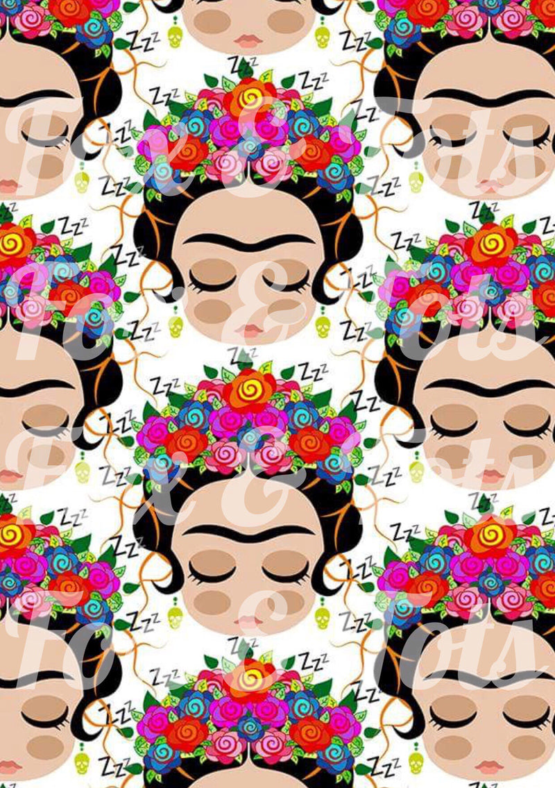 Sleeping Frida Fabric