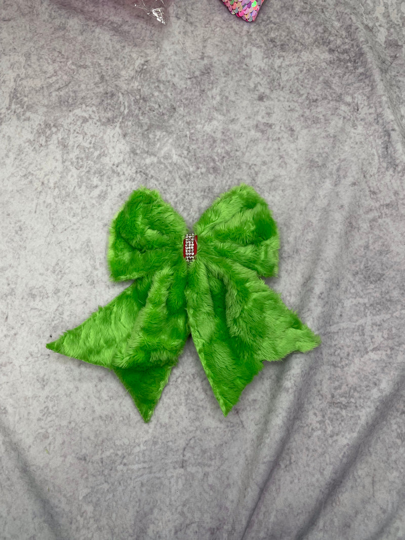 Cheerleader Grinch Bow -RTS