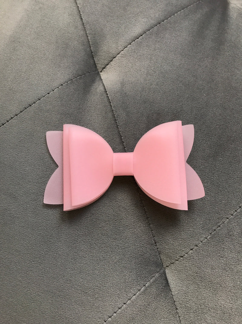 Large Light Pink Shimmer Pool Bow