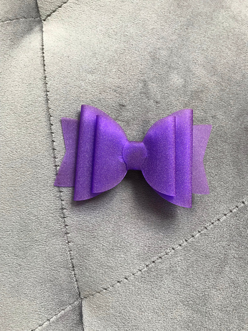 Small Purple Shimmer Pool Bow