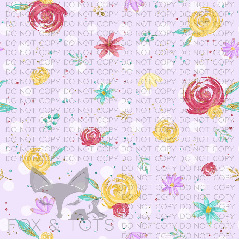 Purple Floral Fabric