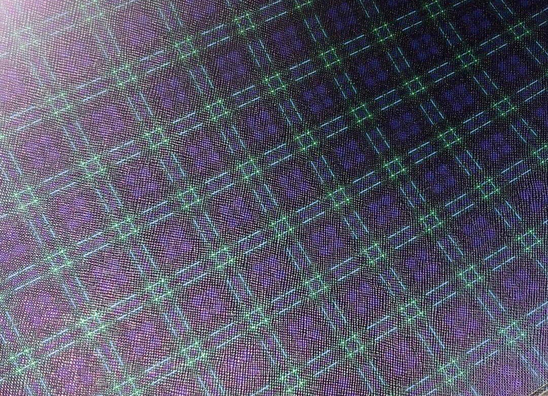 Blue Plaid Faux Leather