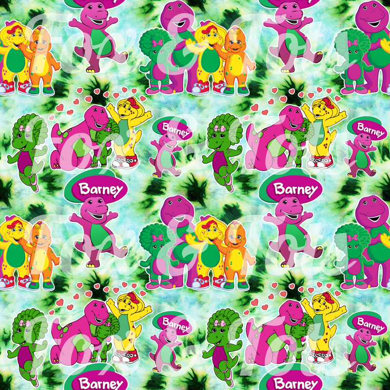 Purple Dinosaur Fabric