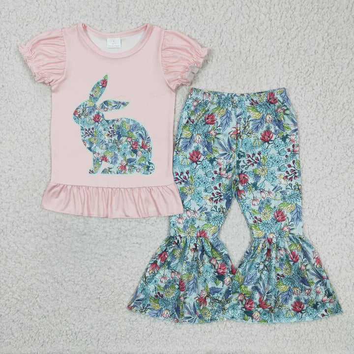 Pre order spring flower bunny set ships by 3.24