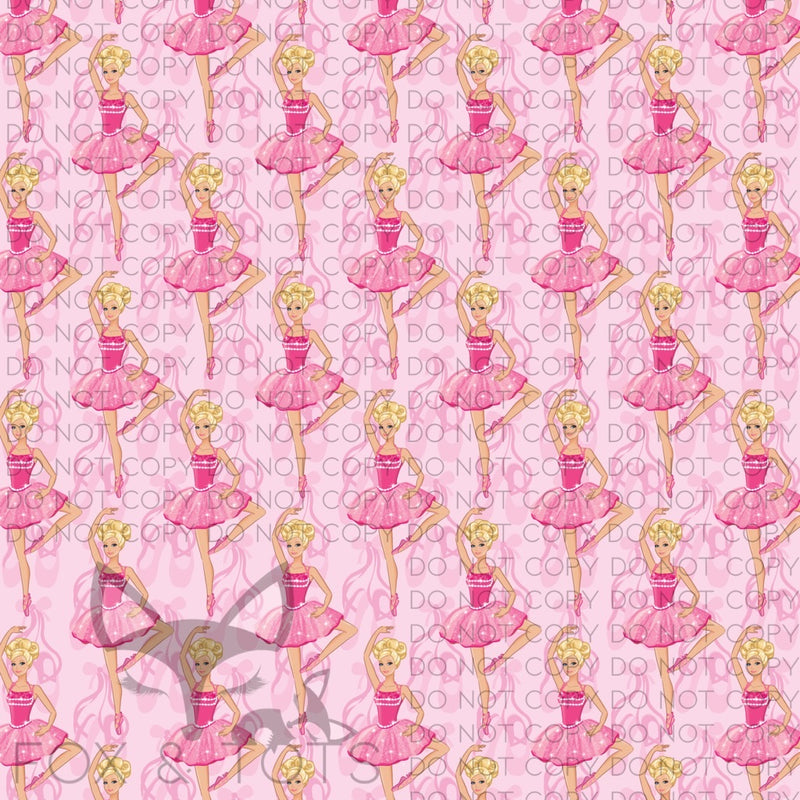 Ballerina Barbie Fabric
