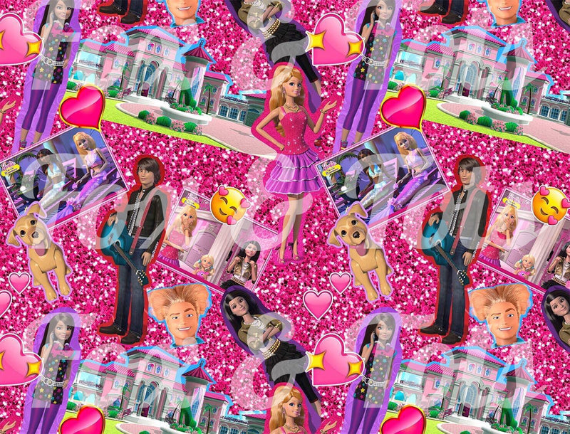 Barbie Party Fabric Fox Tots