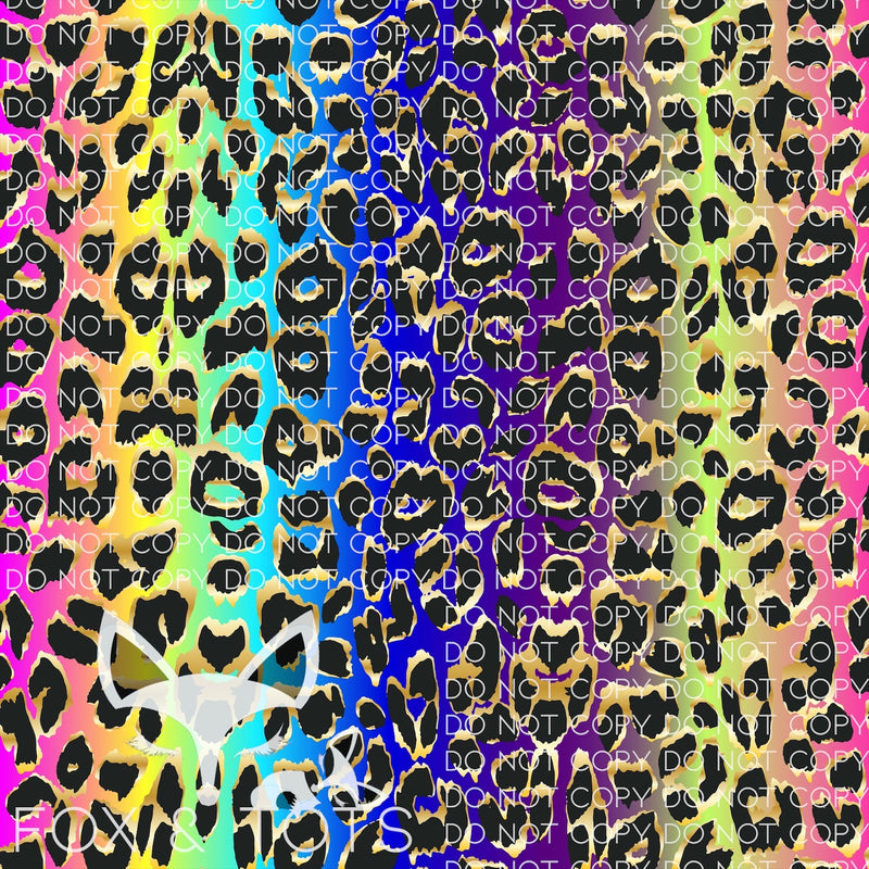 Rainbow Cheetah Fabric