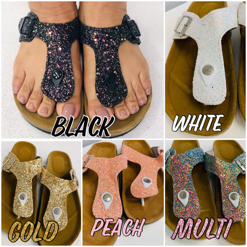 Glitter cork sandals sales
