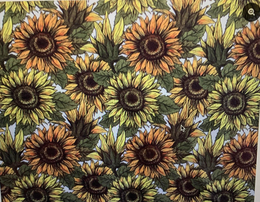 Awesome sunflowers Fabric – Fox & Tots