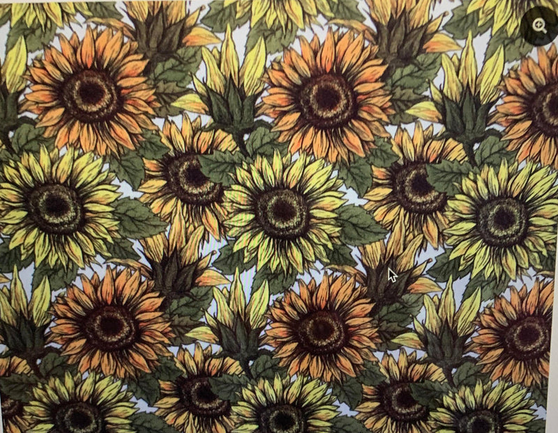 Awesome sunflowers Fabric