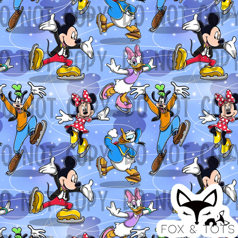 PRIMARY BLUE MAGIC ON ICE Fabric