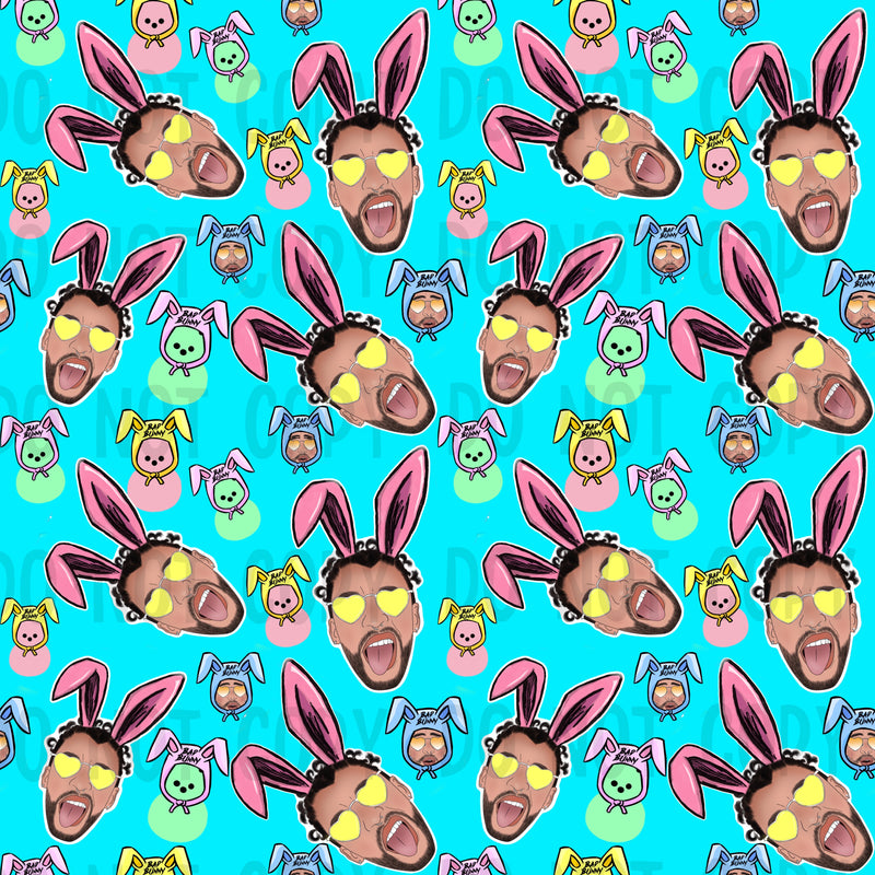 BAD BUNNY EASTER Fabric