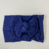 Head Wrap with Bow and Small Pom Poms RTS