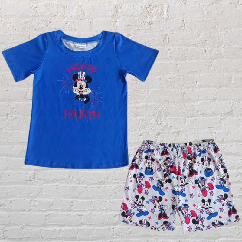 Pre order mouse happy 4th short set - ships may