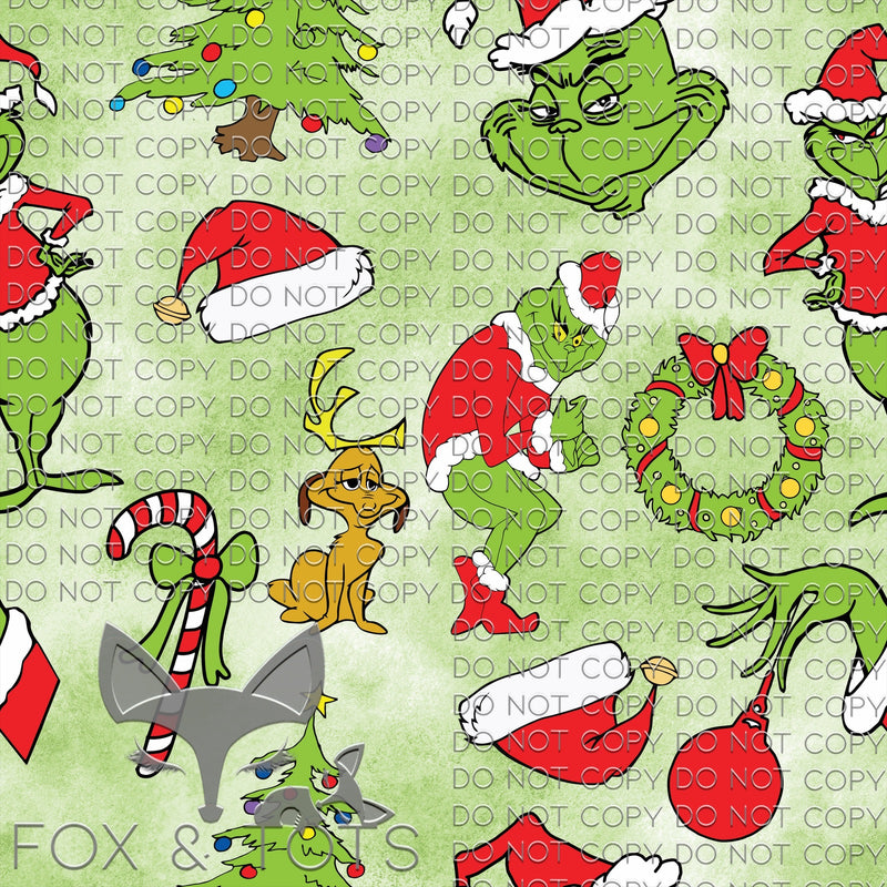 Grinch Story Fabric