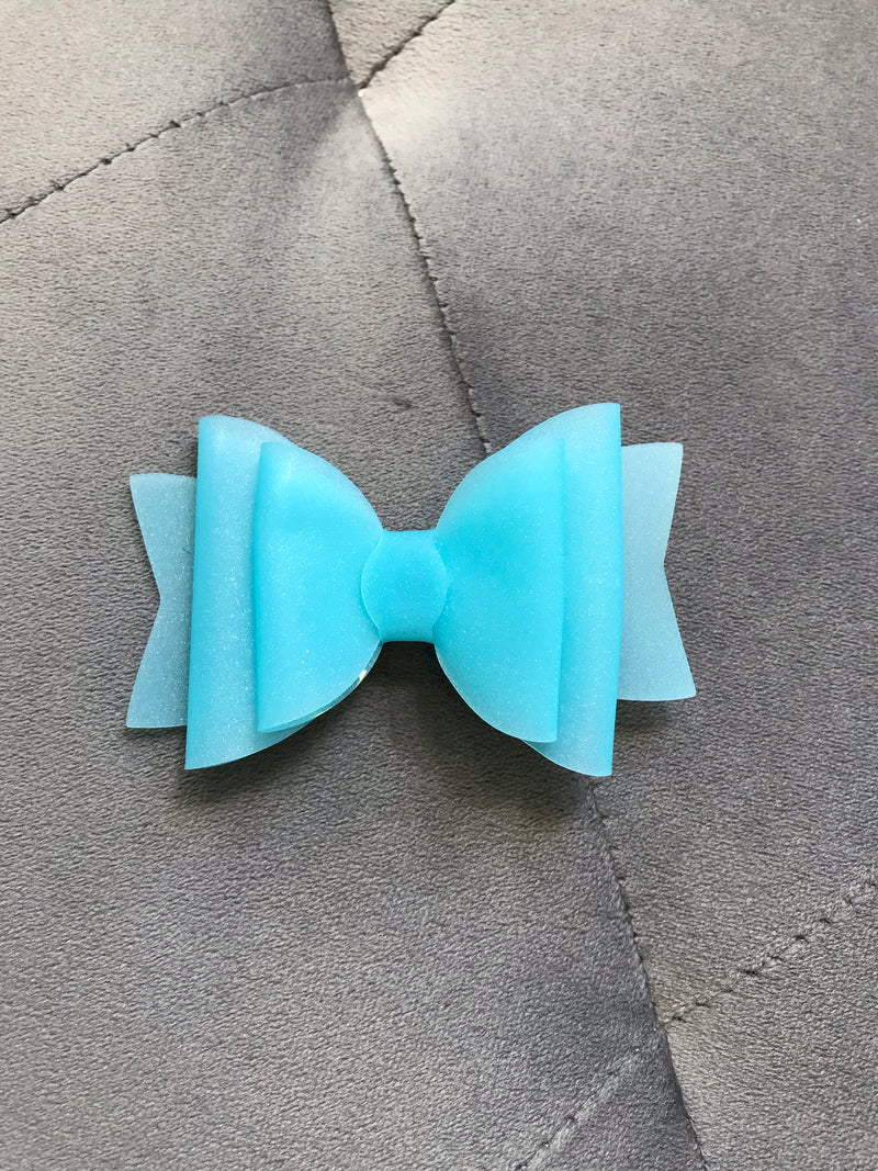 Small Neon Blue Pool Bow