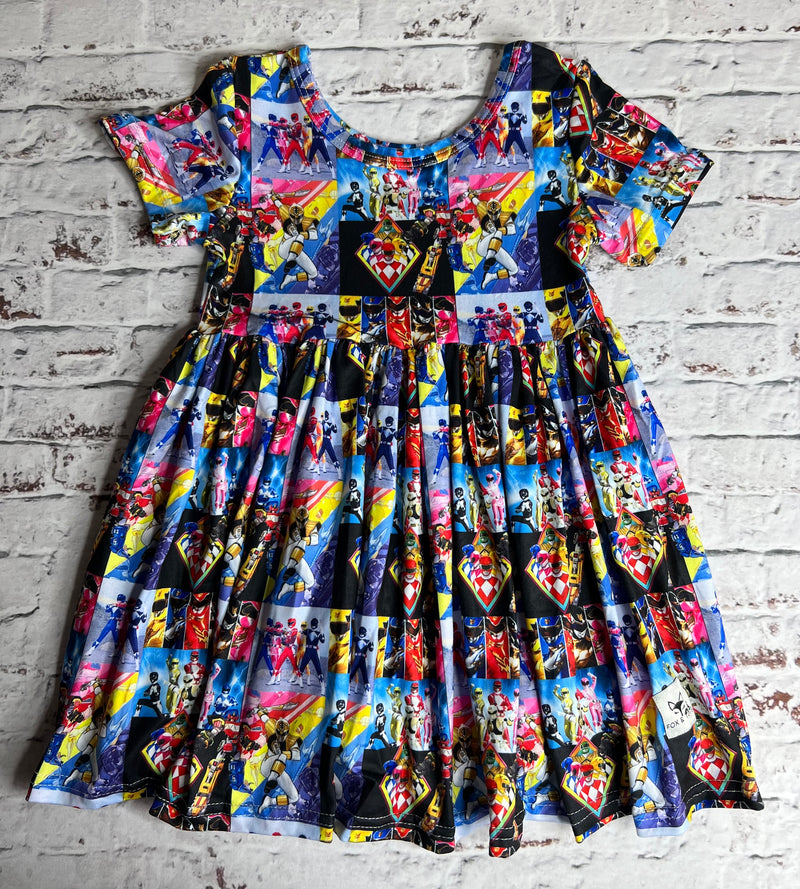Power Rangers Frock RTS Power Rangers dress – Fox & Tots