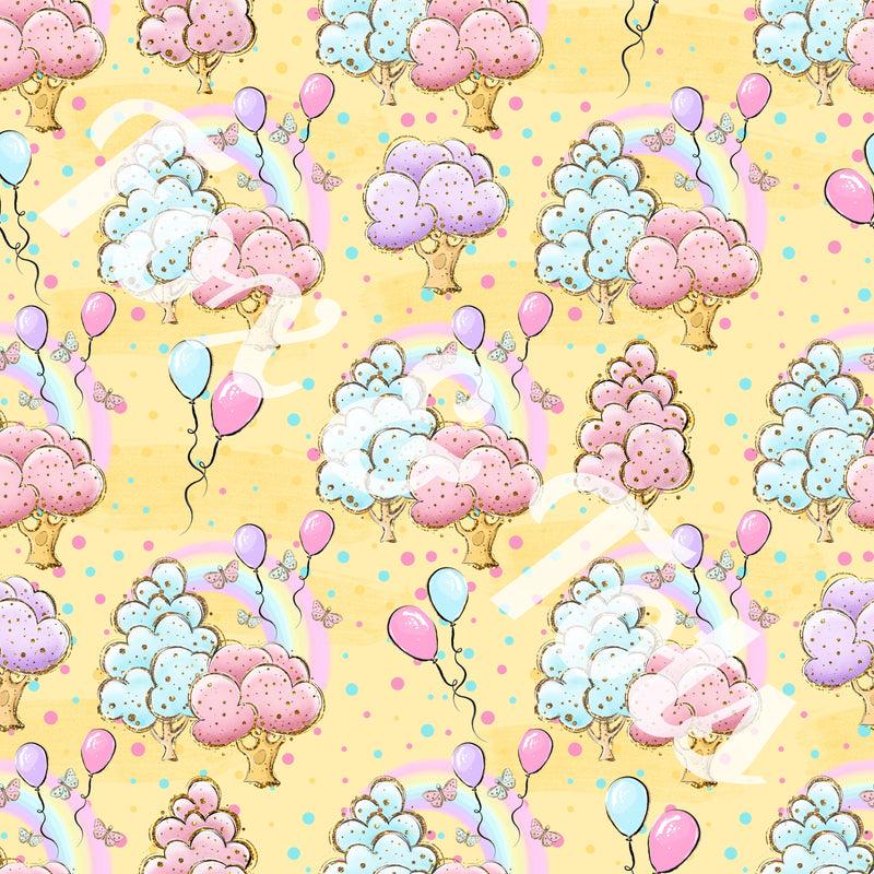 Pastel Trees Fabric