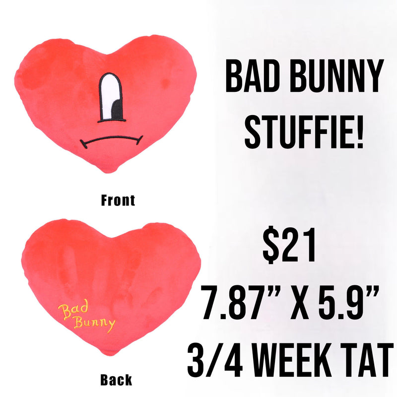 Bad bunny Stuffie (no legs) pre order 3-4 week tat
