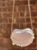 HEART PURSE WITH PEARLS -RTS