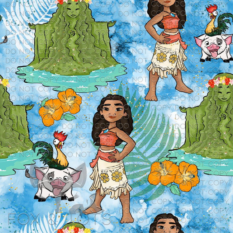 Water Island Girl Fabric