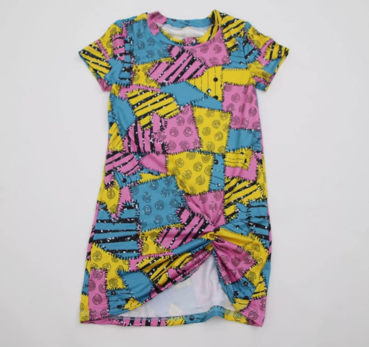 sally t shirt dress Disney The Nightmare Before Christmas Sally Patchwork Toddler T-Shirt Dress - BoxLunch Exclusive